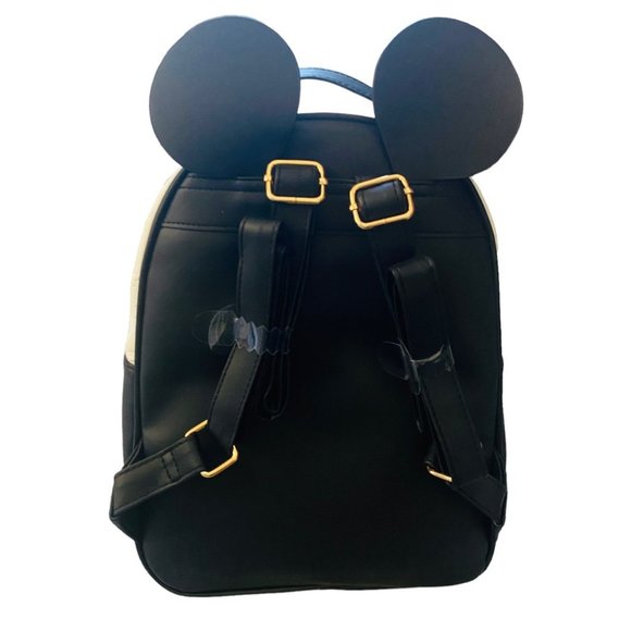 NEW Disney Mickey Mouse Embossed Backpack Faux Leather Mickey Mouse Ears - Picture 8 of 14